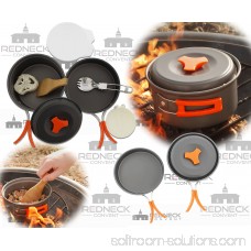 Camping Cookware Set Campfire Pot Pan Utensils – Camp Cooking Backpack Mess Kit